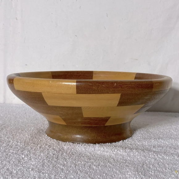 Handmade Medium Sized Segmented Wood Bowl - Picture 3 of 13